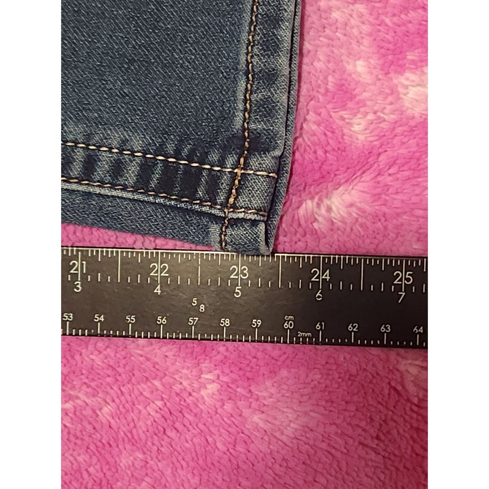 Seven7‎ Jeans Womens Size 10 34x23 Mid Rise Girlfriend Cropped Blue Stretch - Picture 8 of 13